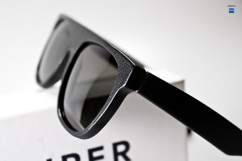 SUPER Leather Flat Top Sunglasses