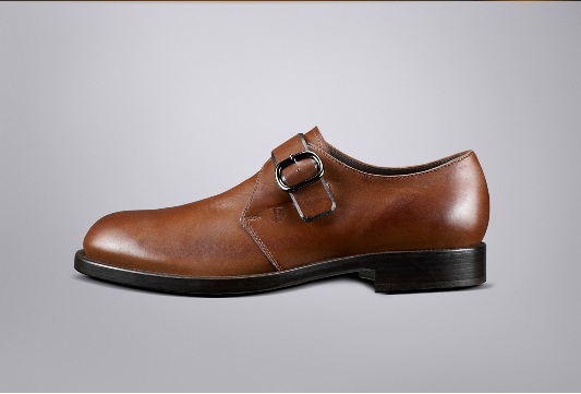 Tod's Brushed Brown Leather Monk Shoe 