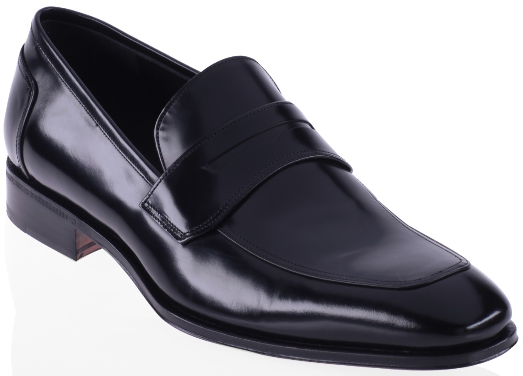 Salvatore Ferragamo Polished Calfskin On A Leather Sole Loafer With Crossover Strap 