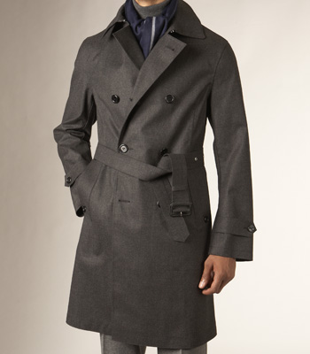 Paul Stuart Double-Breasted Wool Trench